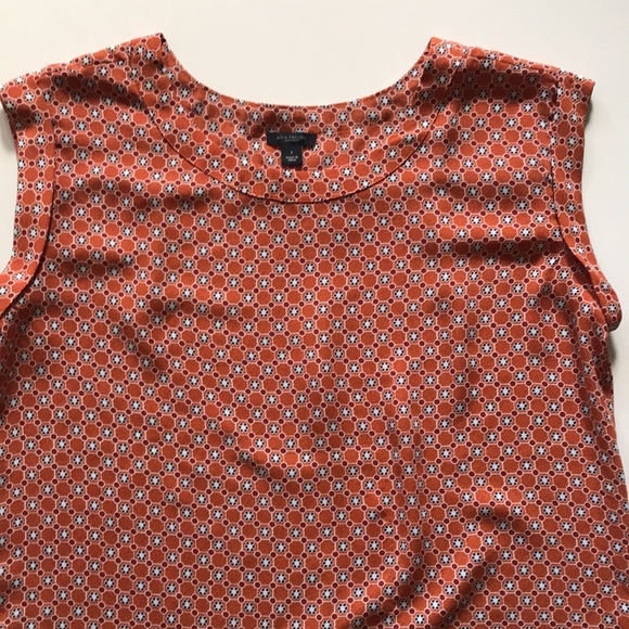 🎃Ann Taylor Factory- orange sleeveless blouse-S - Picture 1 of 10